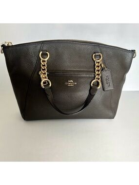 Coach Chestnut Pebbled Leather Gold Hardware Prairie Satchel